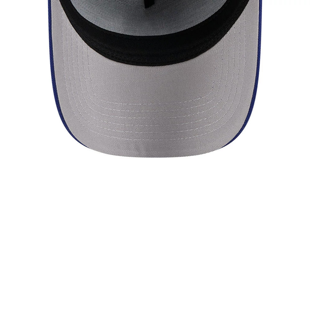 Pictured is this MLB Barb Visor LA Dodgers 9FORTY A-Frame cap in Dark blue. 2