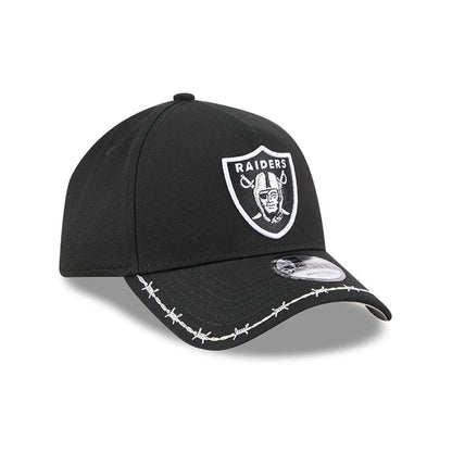 Pictured is this MLB Barb Visor Las Vegas Raiders 9FORTY A-Frame cap in black. 4