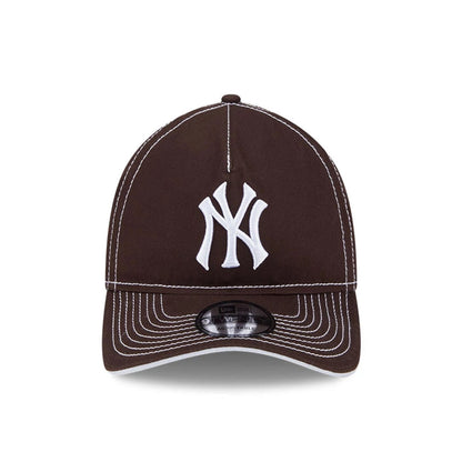 Pictured is this MLB Contrast New York Yankees 9TWENTY A-Frame cap in dark brown. 2
