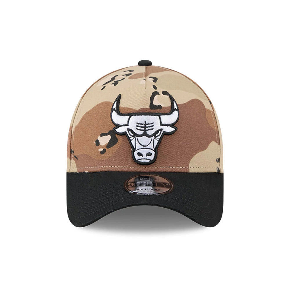 Pictured is this NBA Desert 2 Tone Chicago Bulls 9FORTY A-Frame cap in beige. 3