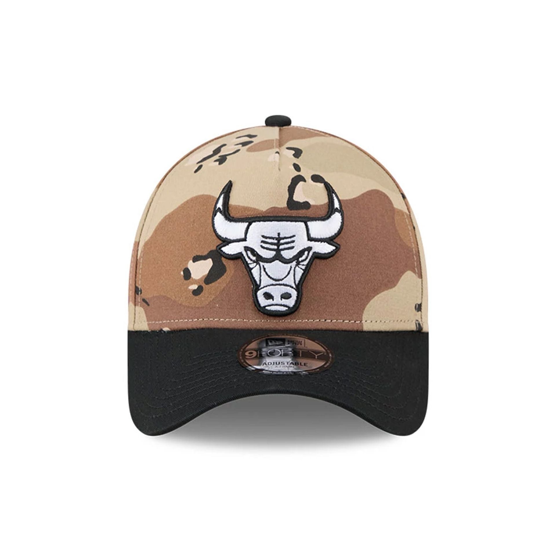 Pictured is this NBA Desert 2 Tone Chicago Bulls 9FORTY A-Frame cap in beige. 3