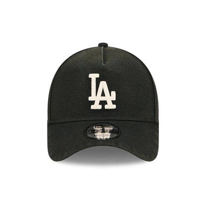 Pictured is this MLB Washed Canvas LA Dodgers 9FORTY A-Frame cap in black. 2