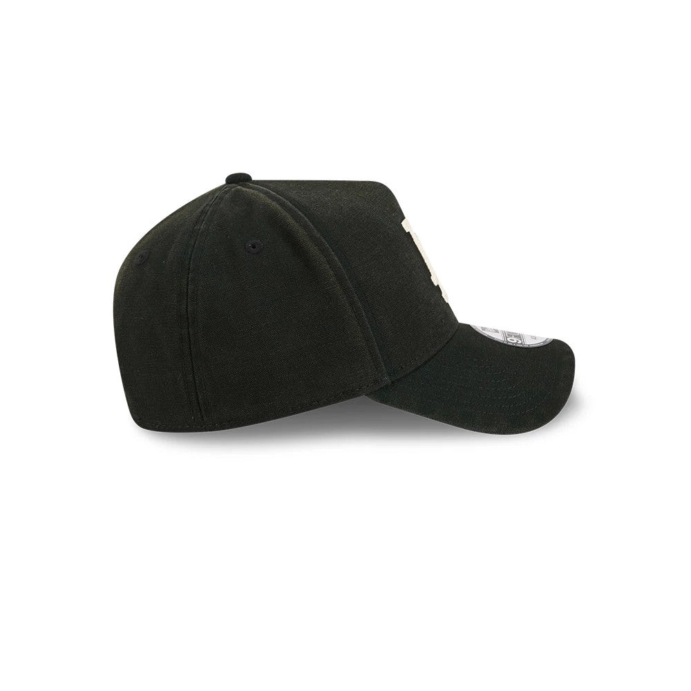 Pictured is this MLB Washed Canvas LA Dodgers 9FORTY A-Frame cap in black. 6