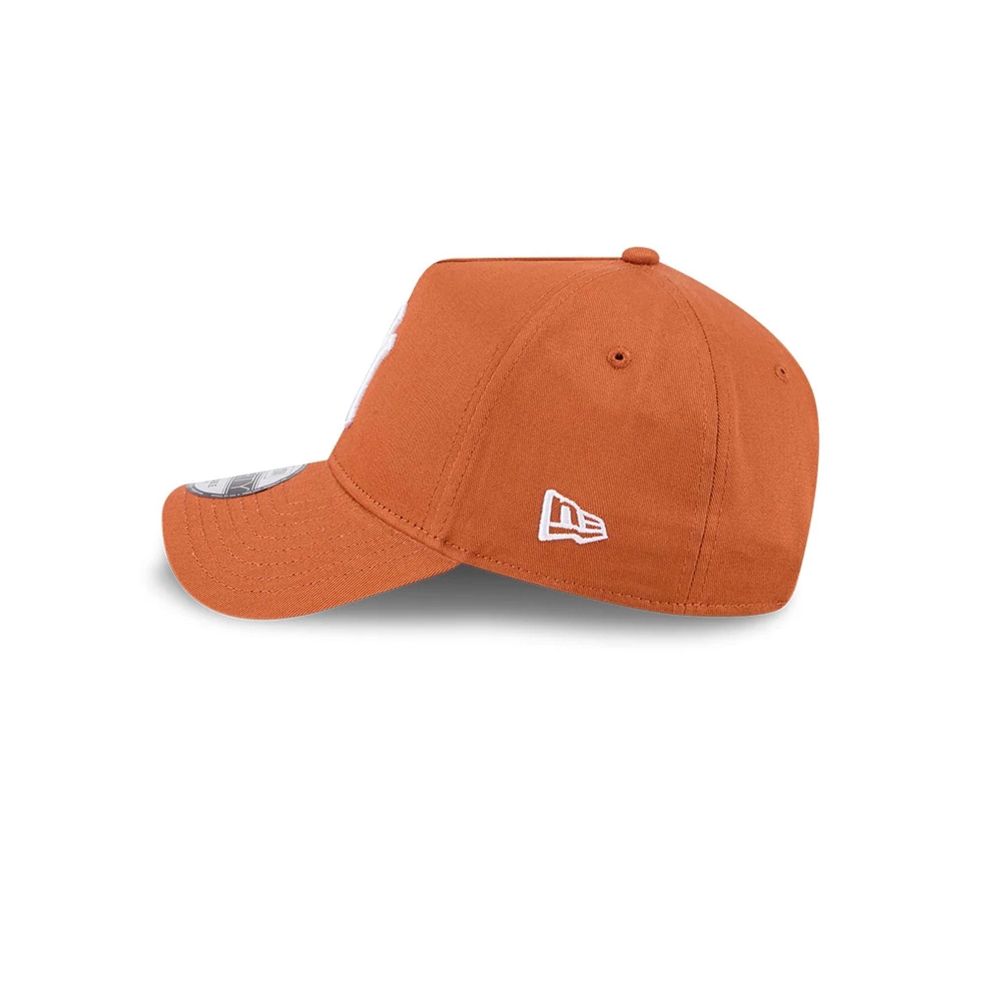 Pictured is this MLB Autumn Mix New York Yankees 9FORTY A-Frame cap in Brown. 6