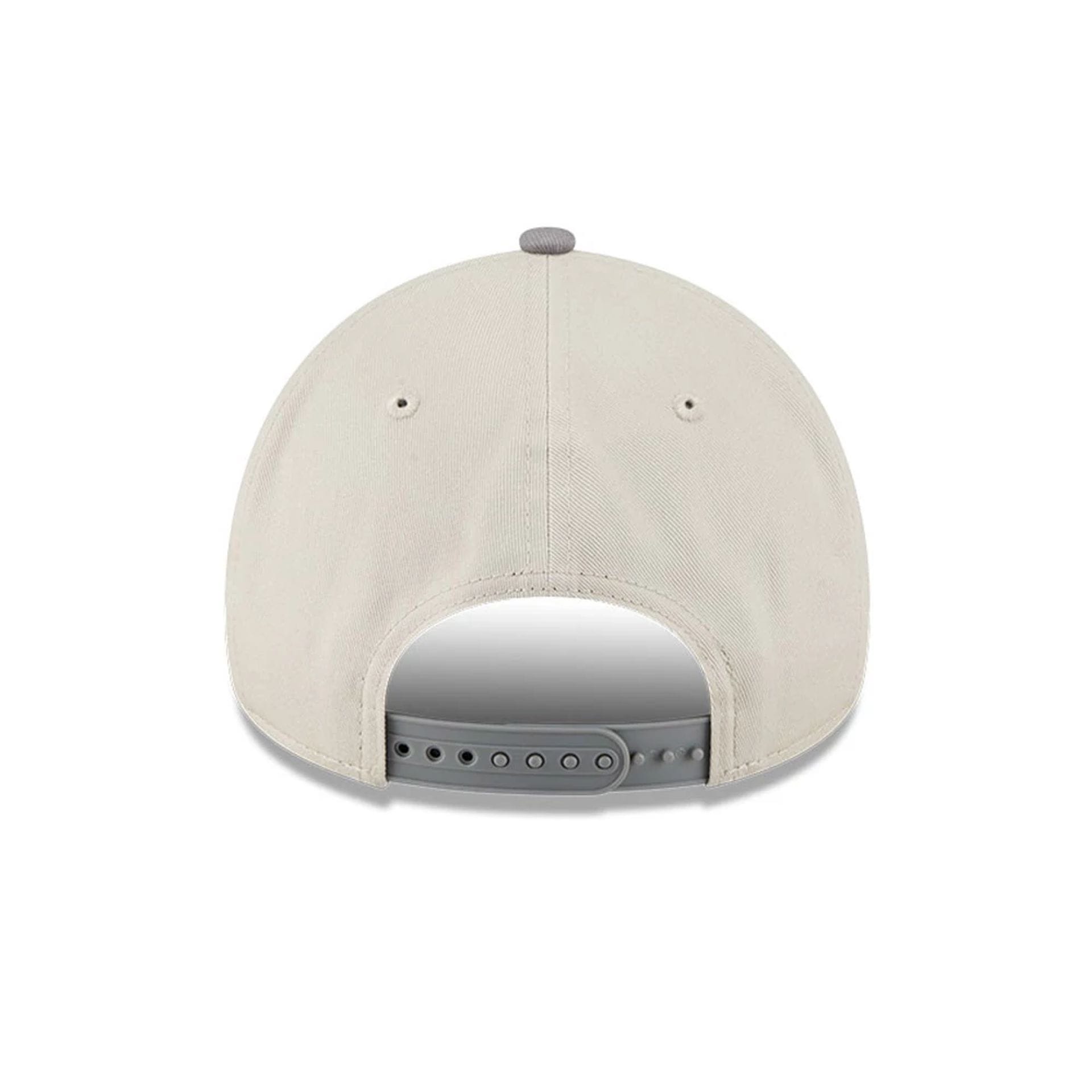 Pictured is this NFL Stone Storm Las Vegas Raiders 9FORTY A-Frame cap in light beige. 6