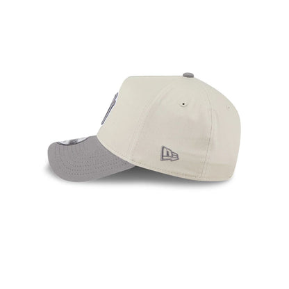 Pictured is this MLB Stone Storm New York Yankees 9FORTY A-Frame cap in light beige. 4