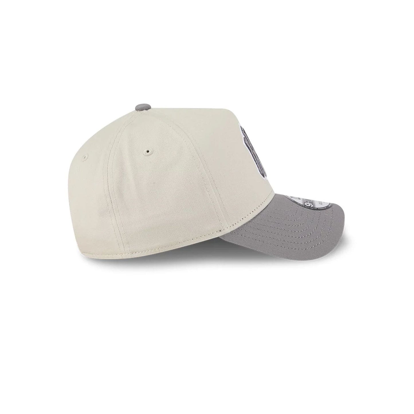 Pictured is this MLB Stone Storm New York Yankees 9FORTY A-Frame cap in light beige. 5