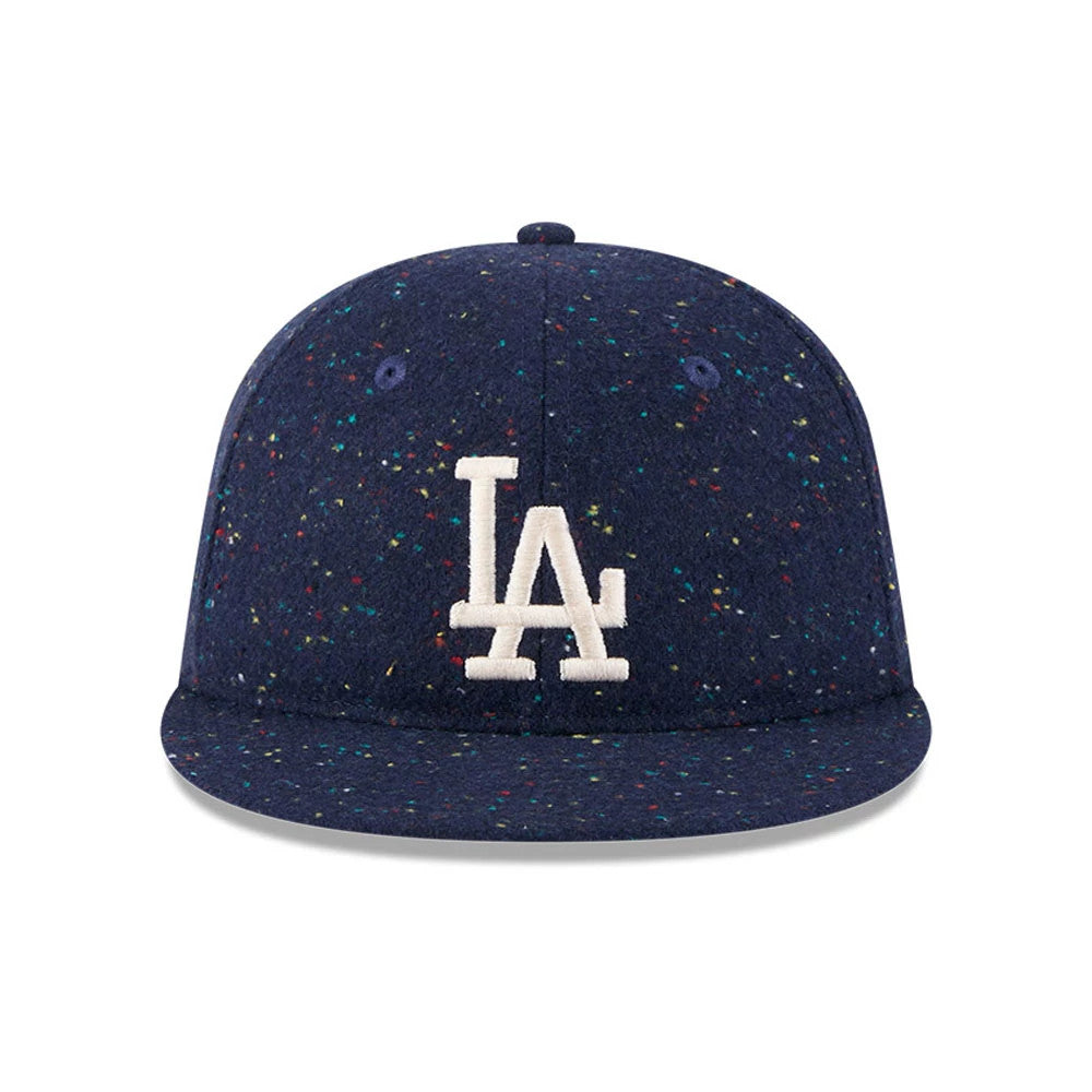 Pictured is this MLB Speckled Wool LA Dodgers Retro Crown 9FIFTY cap in open blue. 3