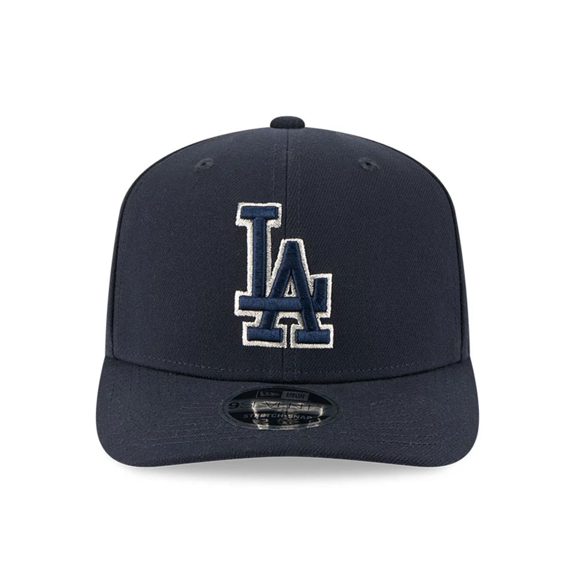 Pictured is this MLB LA Dodgers 9SEVENTY Stretch Snap cap in navy. 3