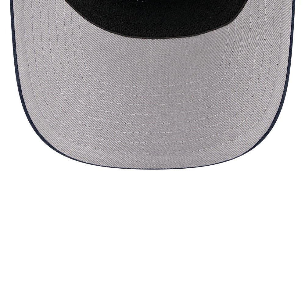 Pictured is this New Era Flawless 9SEVENTY Stretch Snap cap in dark blue. 2