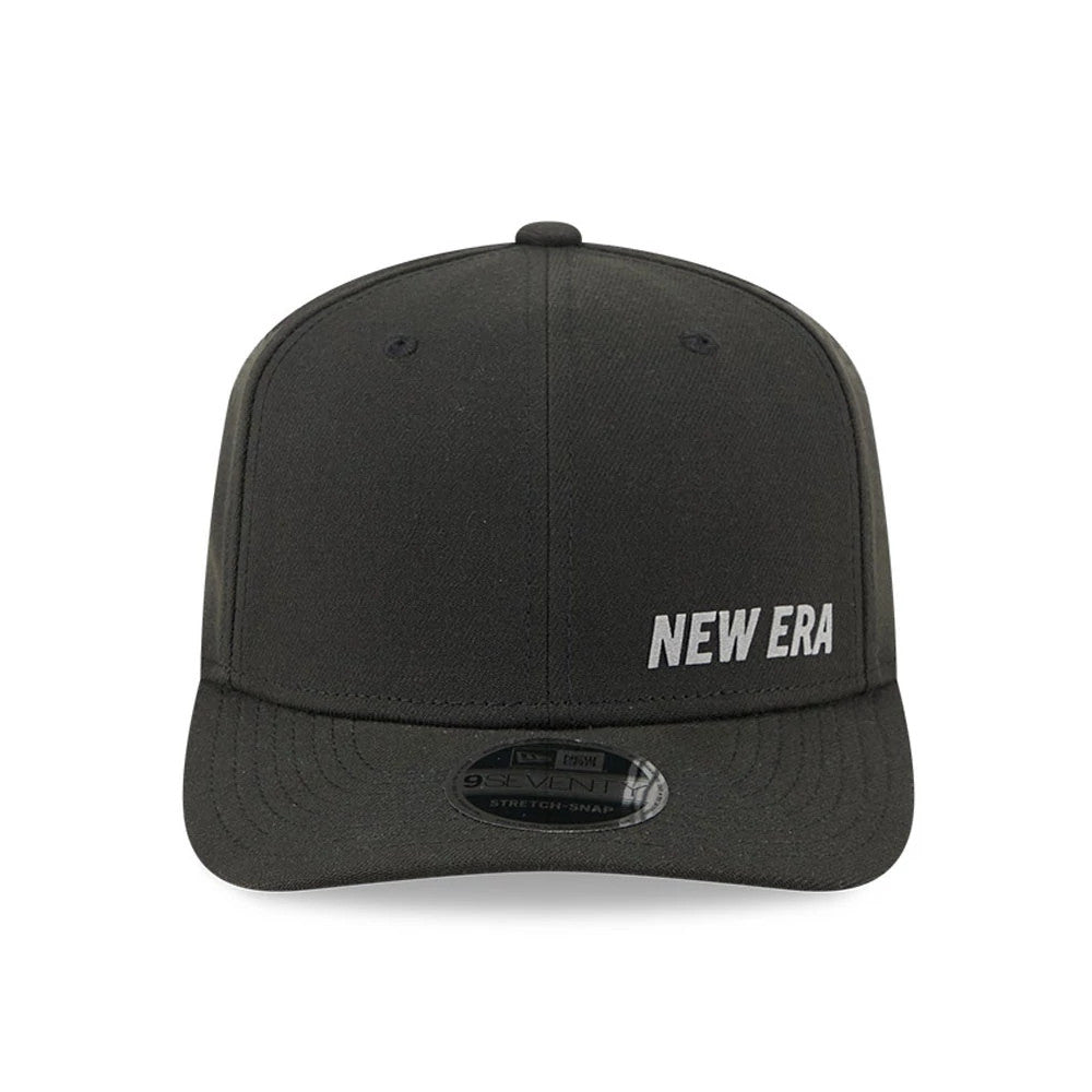 Pictured is this New Era Flawless 9SEVENTY Stretch Snap cap in black. 3