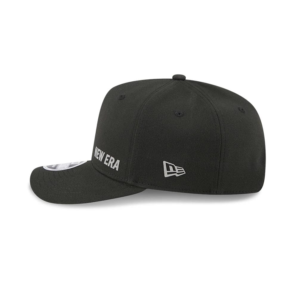 Pictured is this New Era Flawless 9SEVENTY Stretch Snap cap in black. 5