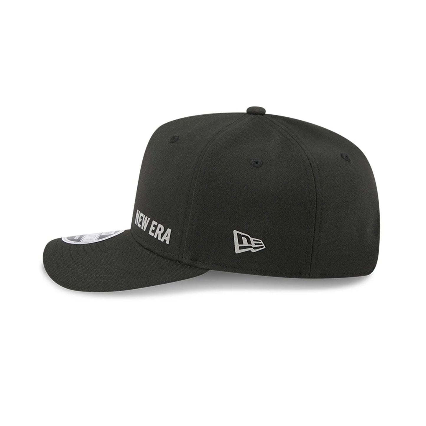 Pictured is this New Era Flawless 9SEVENTY Stretch Snap cap in black. 5