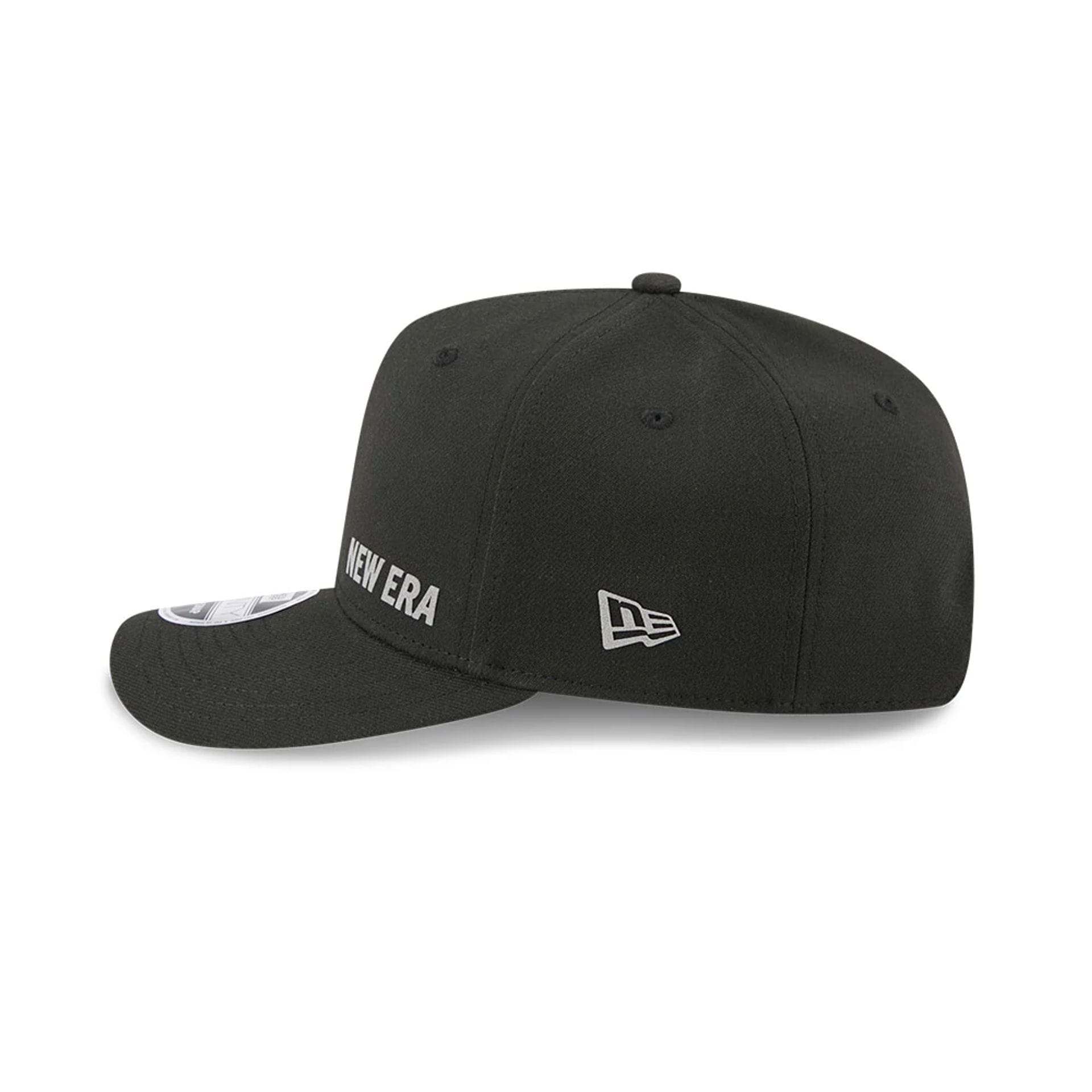 Pictured is this New Era Flawless 9SEVENTY Stretch Snap cap in black. 5