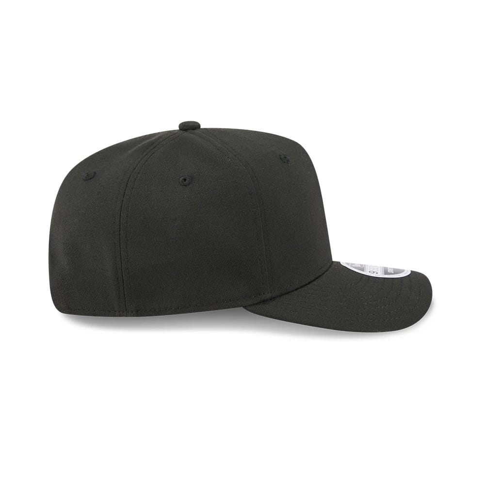 Pictured is this New Era Flawless 9SEVENTY Stretch Snap cap in black. 6