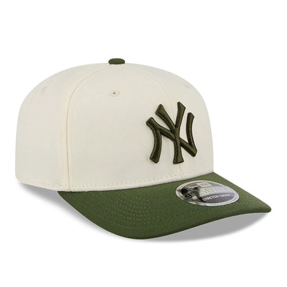 Pictured is this MLB Rifle Green New York Yankees 9SEVENTY Stretch Snap cap in white. 4