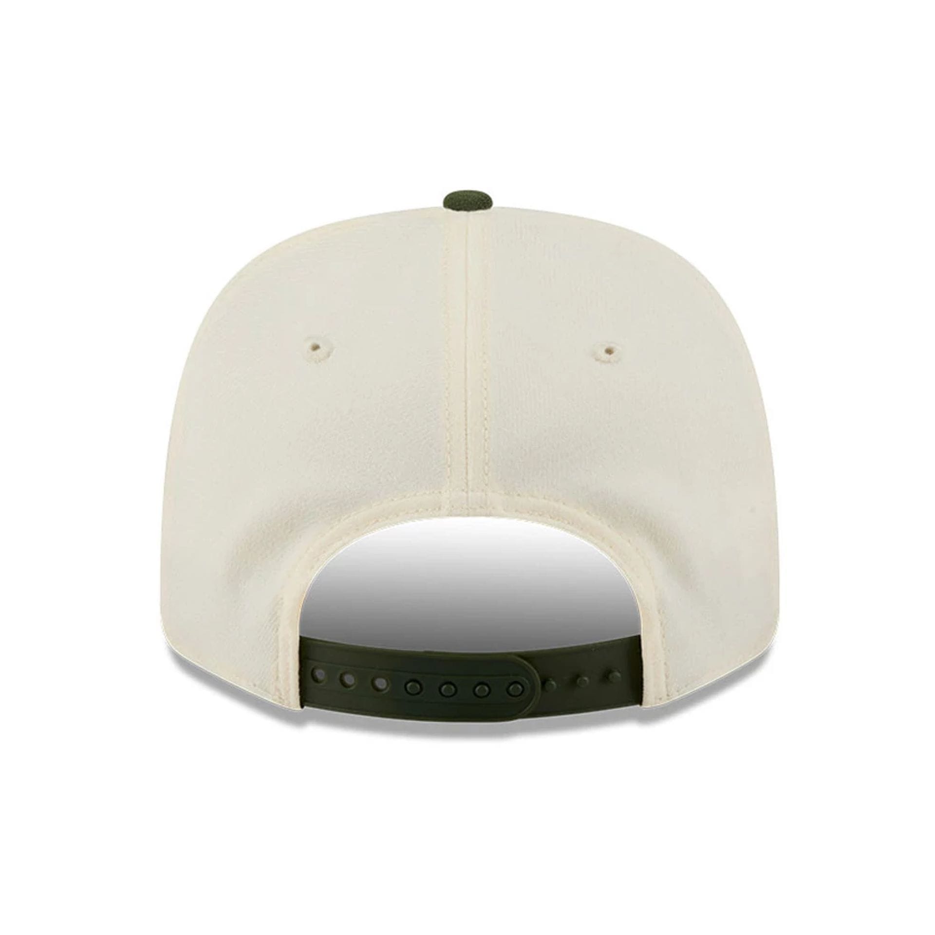 Pictured is this MLB Rifle Green New York Yankees 9SEVENTY Stretch Snap cap in white. 7