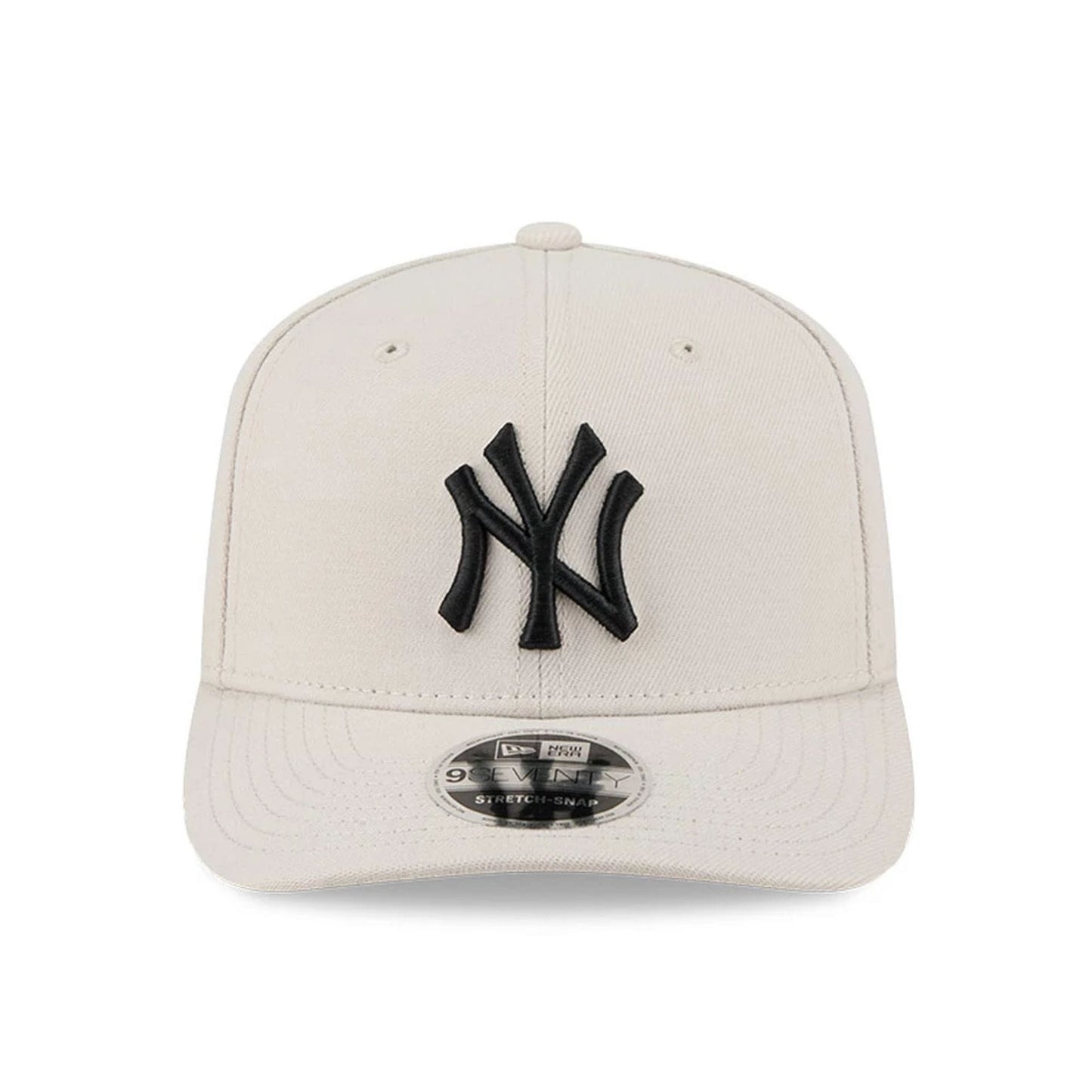 Pictured is this MLB New York Yankees 9SEVENTY Stretch Snap cap in light beige. 3