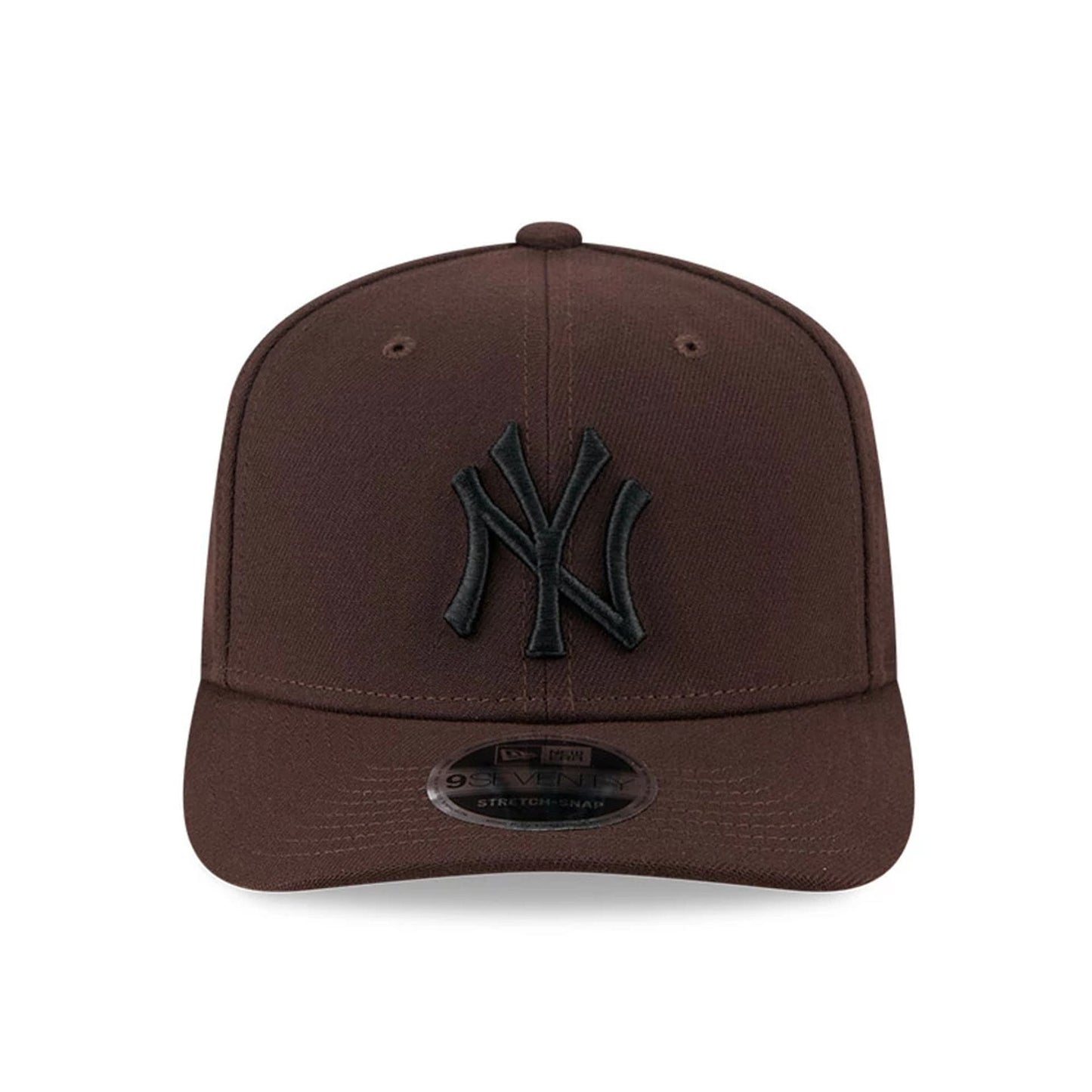 Pictured is this MLB New York Yankees 9SEVENTY Stretch Snap cap in dark brown. 2