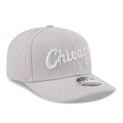 Pictured is this NBA Script Chicago Bulls 9SEVENTY Stretch Snap cap in grey. 3