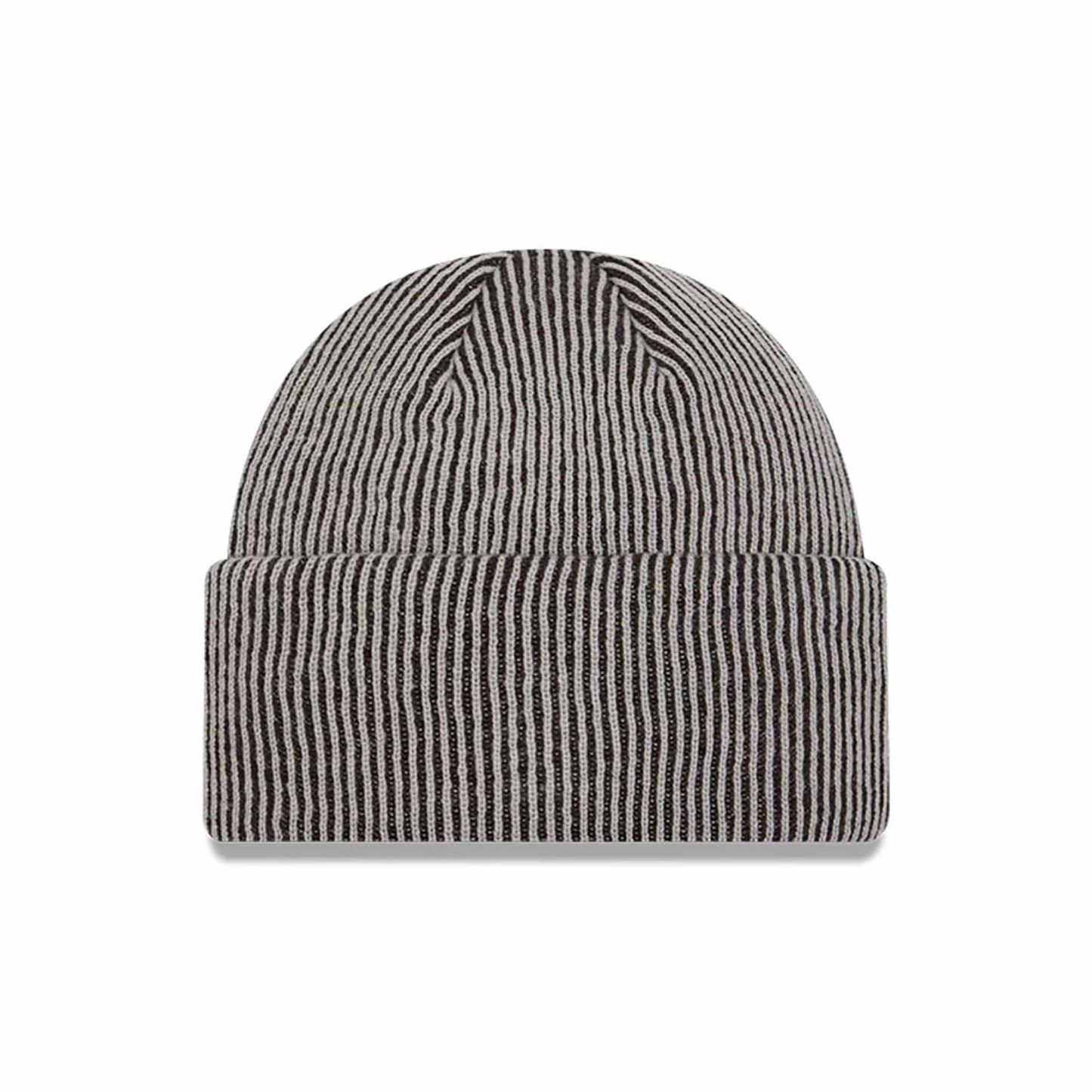 Pictured is this MLB Rib New York Yankees Cuff Knit Beanie hat in grey. 2