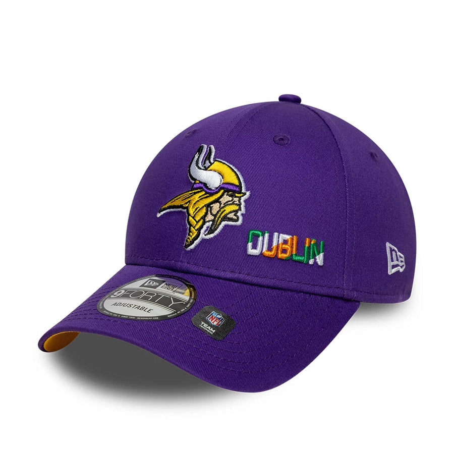This is a Minnesota Vikings NFL International Series Games Dublin 2025 Purple 9FORTY Adjustable Cap 4