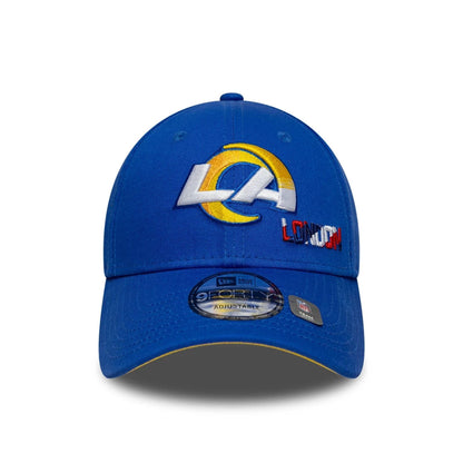 This is a LA Rams NFL International Series Games London 2025 Bright Blue 9FORTY Adjustable Cap 3