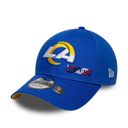 This is a LA Rams NFL International Series Games London 2025 Bright Blue 9FORTY Adjustable Cap 4