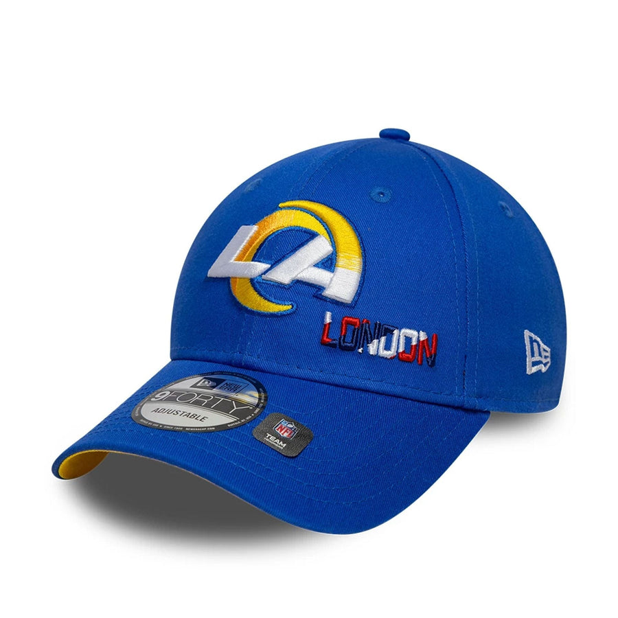 This is a LA Rams NFL International Series Games London 2025 Bright Blue 9FORTY Adjustable Cap 4