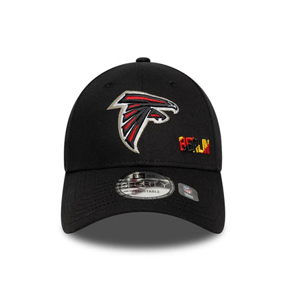 This is a Atlanta Falcons NFL International Series Games Berlin 2025 Black 9FORTY Adjustable Cap 3