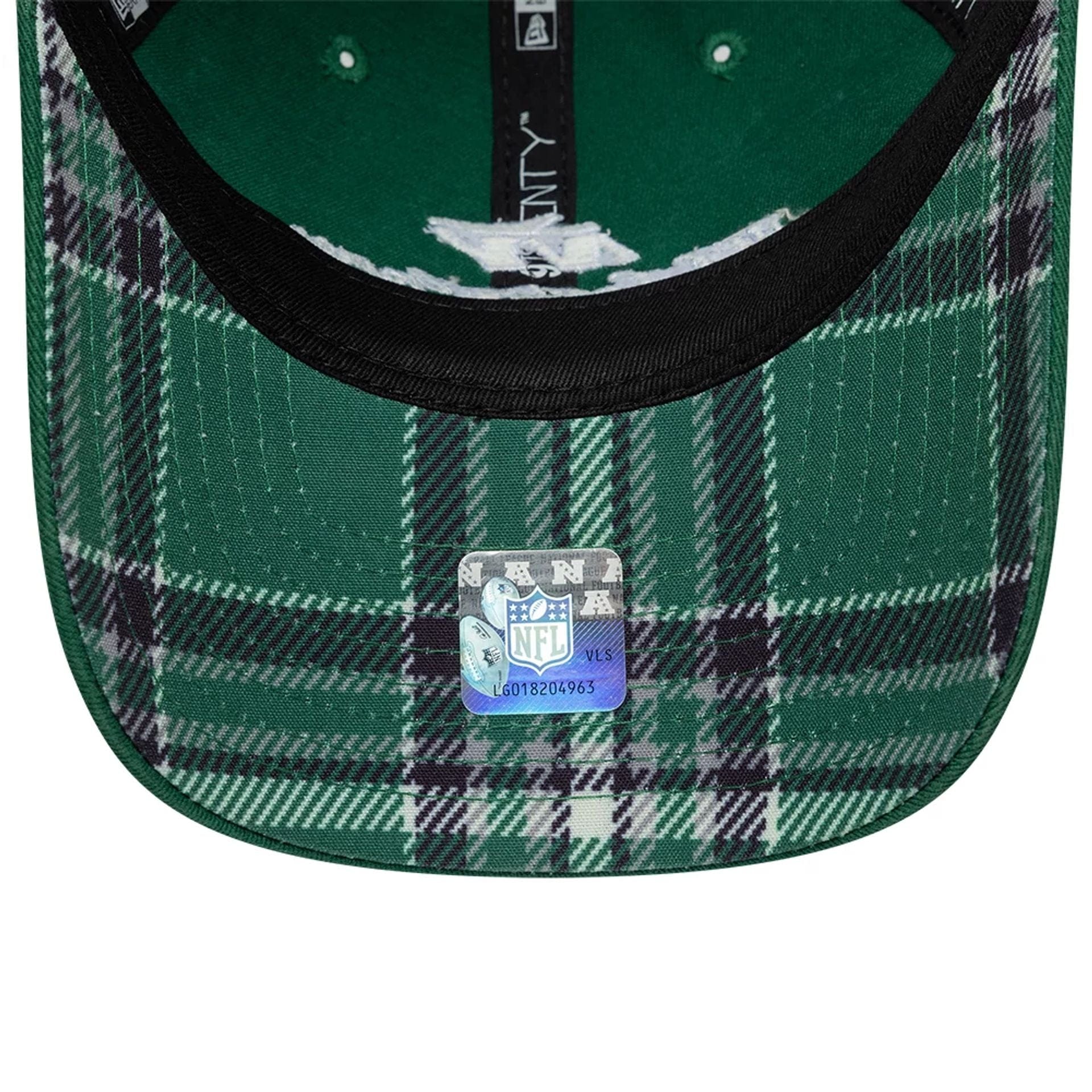 This is a New York Jets NFL International Series Games London 2025 Green 9TWENTY Adjustable Cap 2