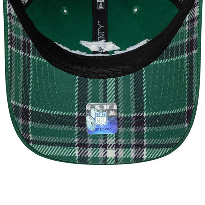 This is a New York Jets NFL International Series Games London 2025 Green 9TWENTY Adjustable Cap 2
