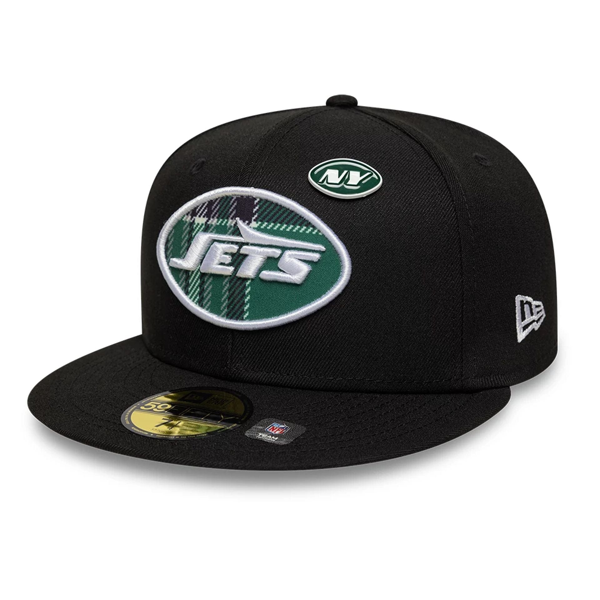 This is a New York Jets NFL International Series Games London 2025 Black 59FIFTY Fitted Cap 4