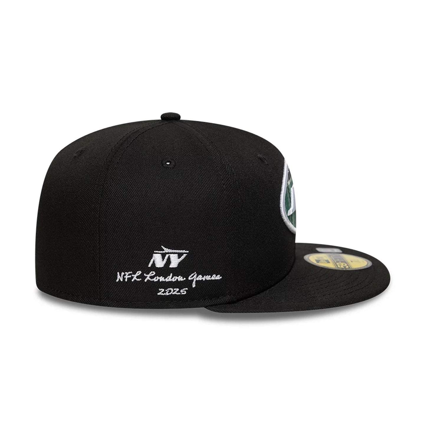 This is a New York Jets NFL International Series Games London 2025 Black 59FIFTY Fitted Cap 6