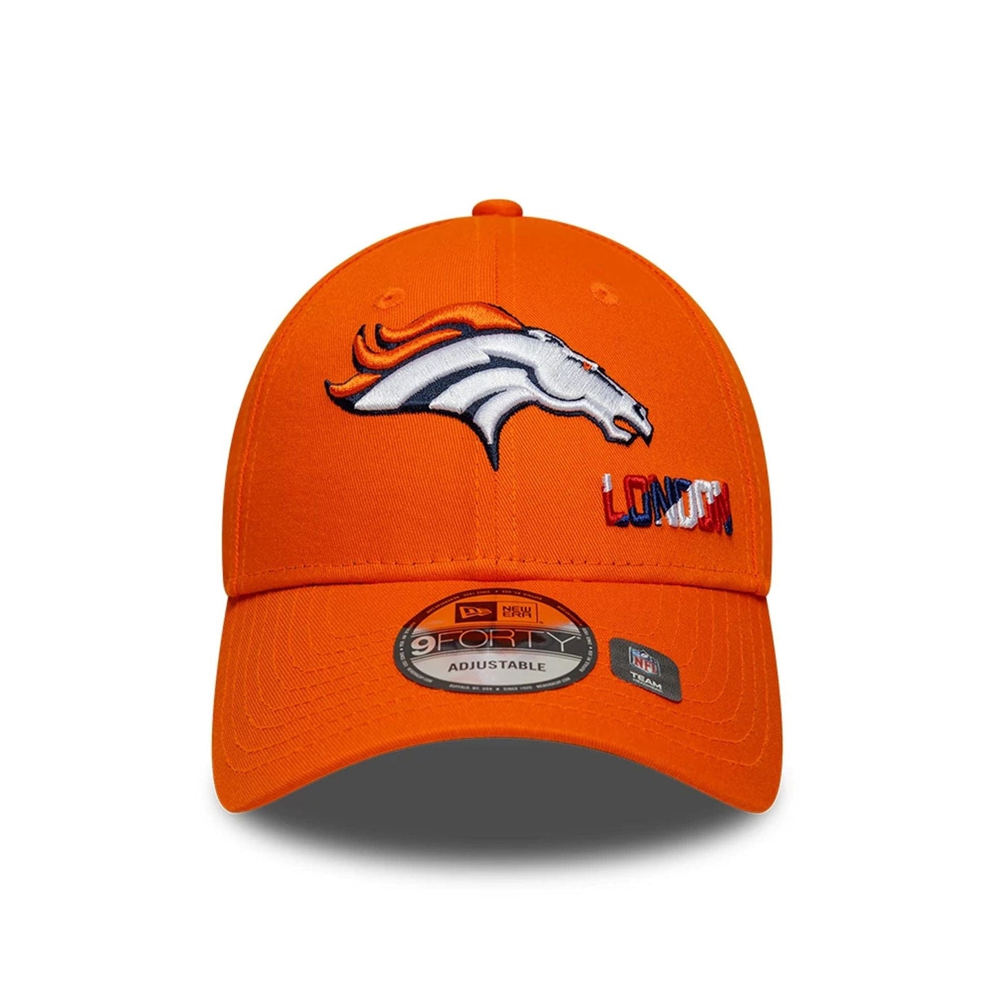 This is a Denver Broncos NFL International Series Games London 2025 Orange 9FORTY Adjustable Cap 3