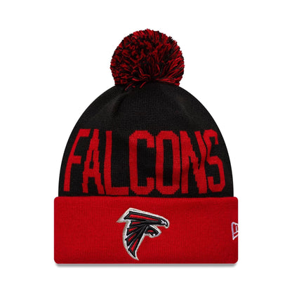 This is a Atlanta Falcons NFL International Series Games Berlin 2025 Black Cuff knit Beanie Hat 1
