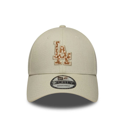 This is a LA Dodgers Animal Print Cream 9FORTY Adjustable Cap 2