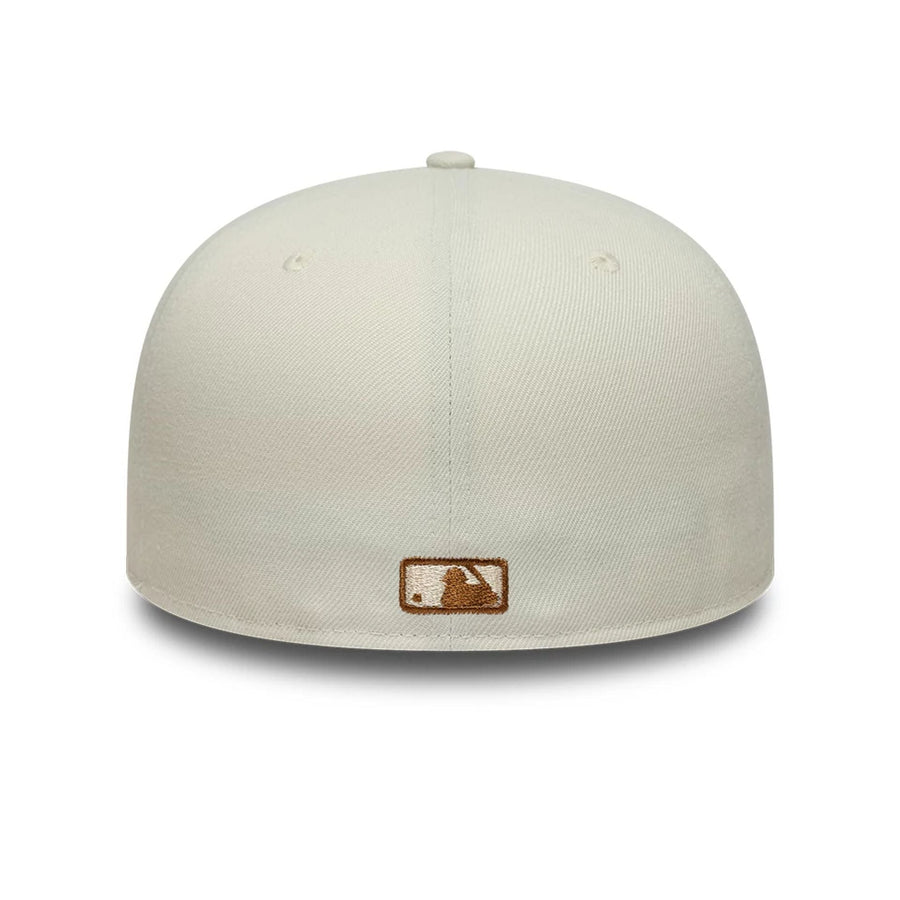 This is a LA Dodgers Animal Print Beige 59FIFTY Fitted Cap 4