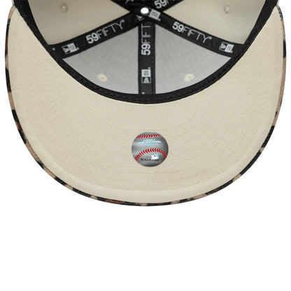 This is a New York Yankees Animal Print Leopard Beige 59FIFTY Fitted Cap 7