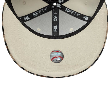 This is a New York Yankees Animal Print Leopard Beige 59FIFTY Fitted Cap 7