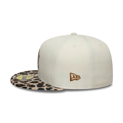 This is a New York Yankees Animal Print Leopard Beige 59FIFTY Fitted Cap 5