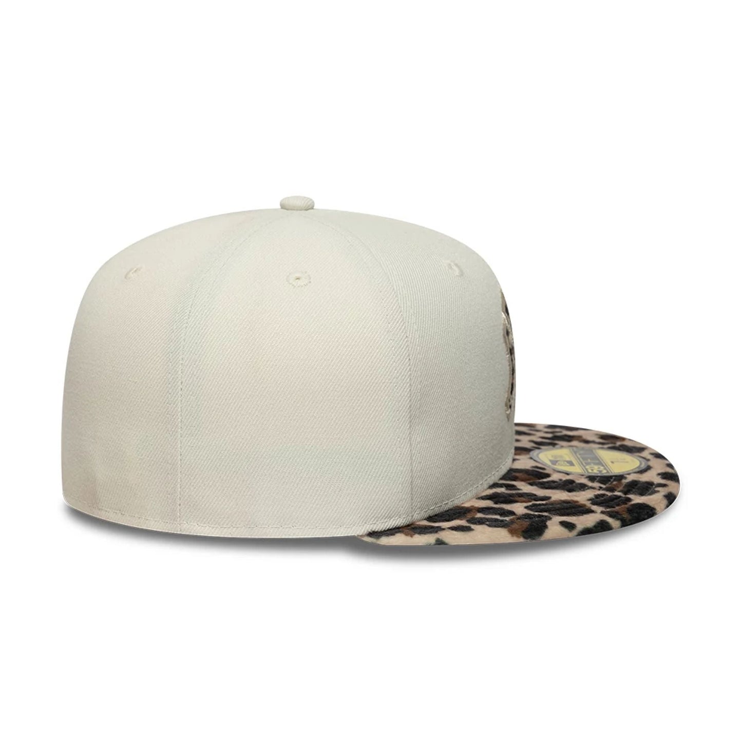 This is a New York Yankees Animal Print Leopard Beige 59FIFTY Fitted Cap 6