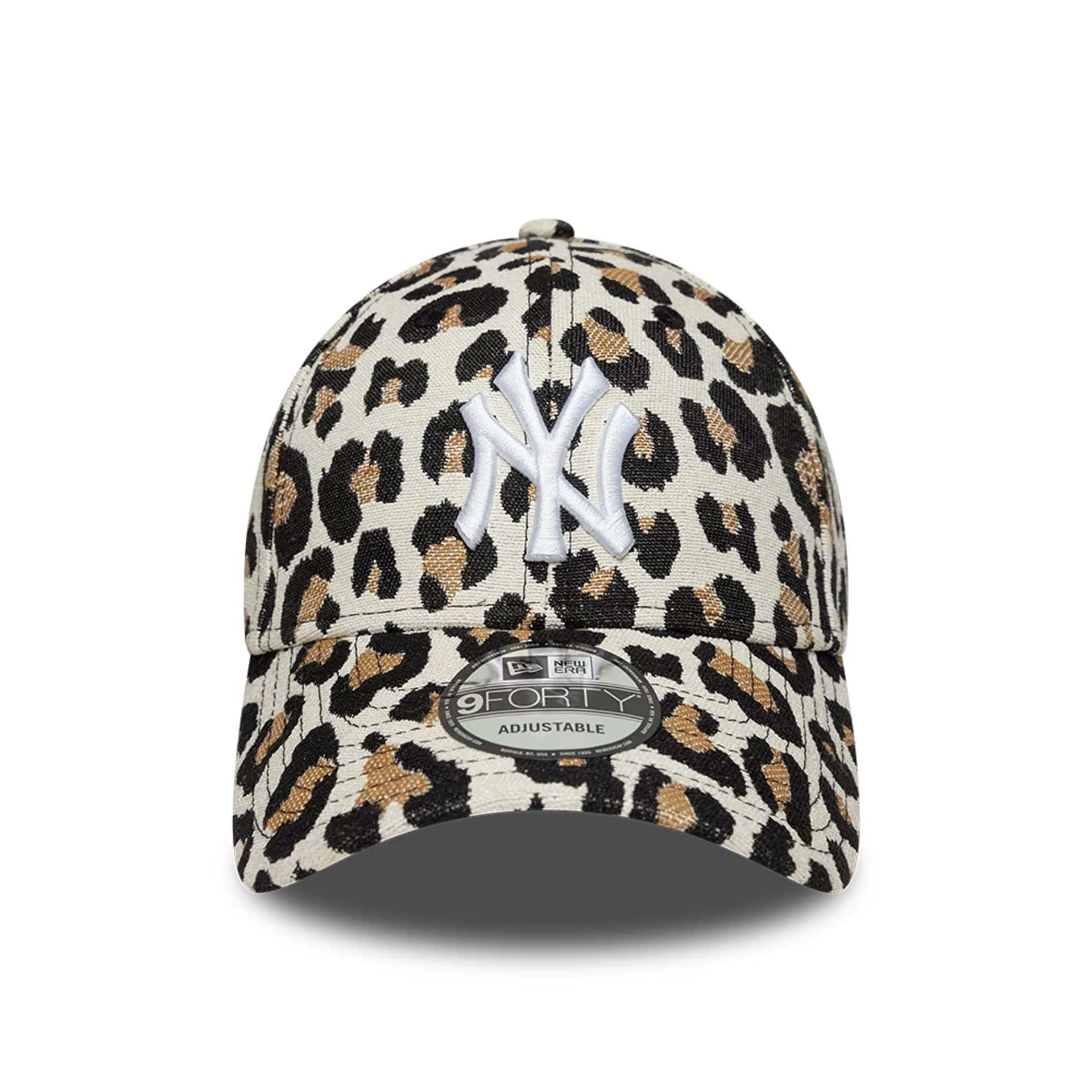 Pictured is this MLB Leopard New York Yankees 9FORTY cap in black. 2