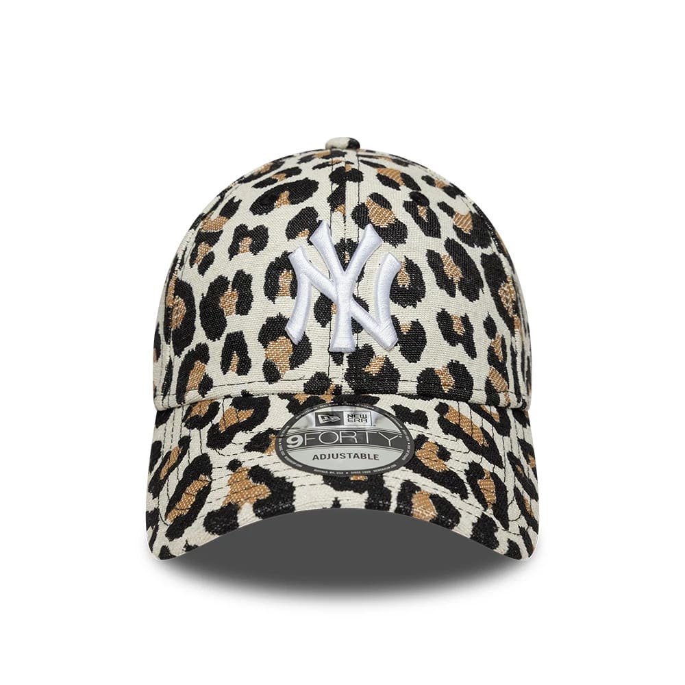 Pictured is this MLB Leopard New York Yankees 9FORTY cap in black. 2