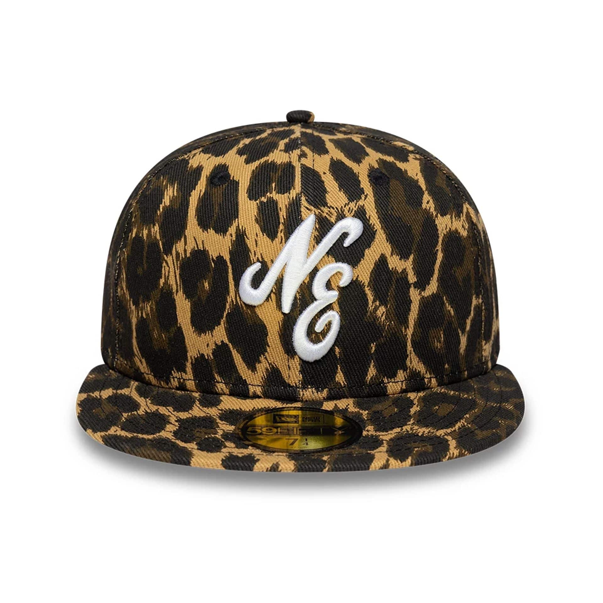 Pictured is this New Era Leopard 59FIFTY Fitted cap in black. 3