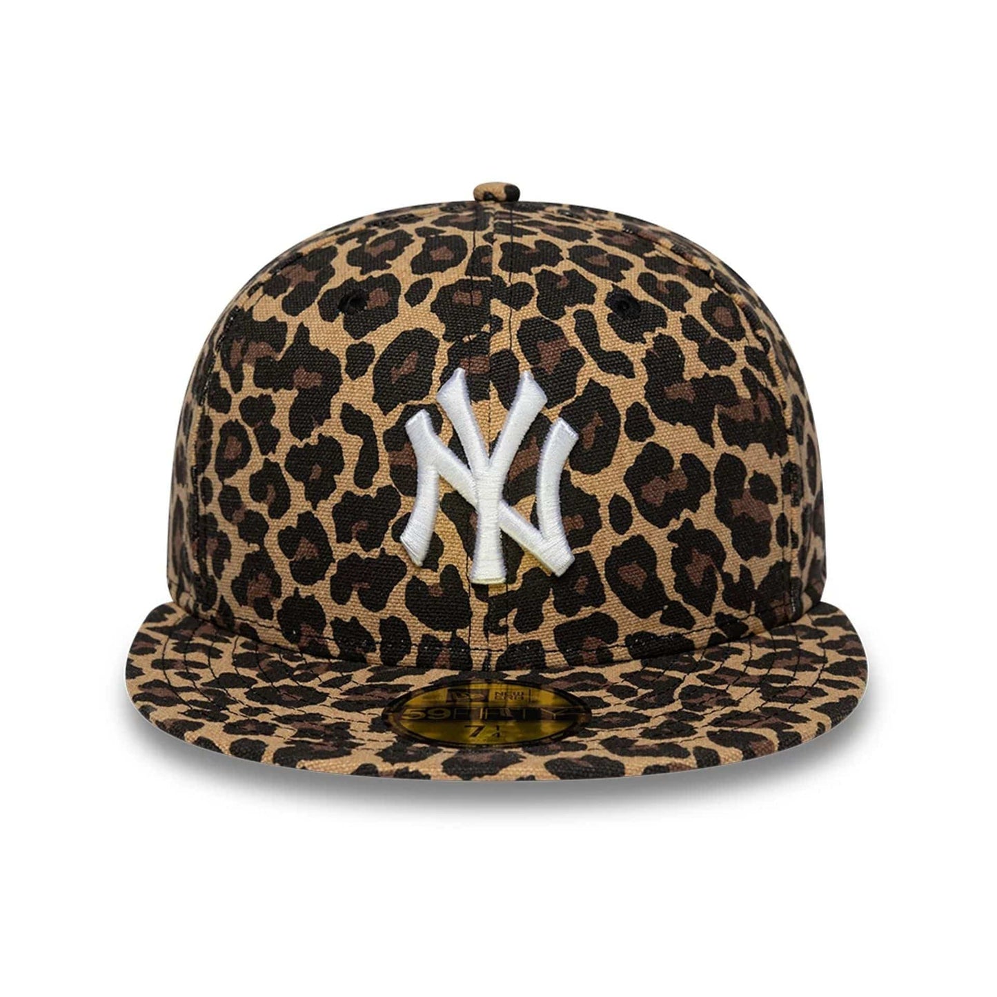 Pictured is this MLB Leopard New York Yankees 59FIFTY Fitted cap in black. 3