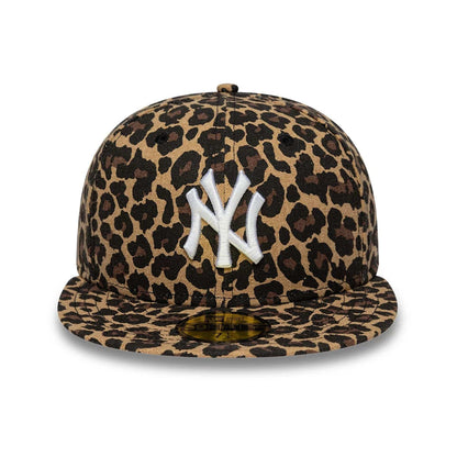 Pictured is this MLB Leopard New York Yankees 59FIFTY Fitted cap in black. 3