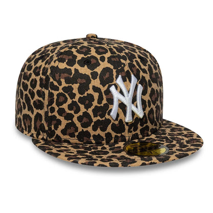 Pictured is this MLB Leopard New York Yankees 59FIFTY Fitted cap in black. 4