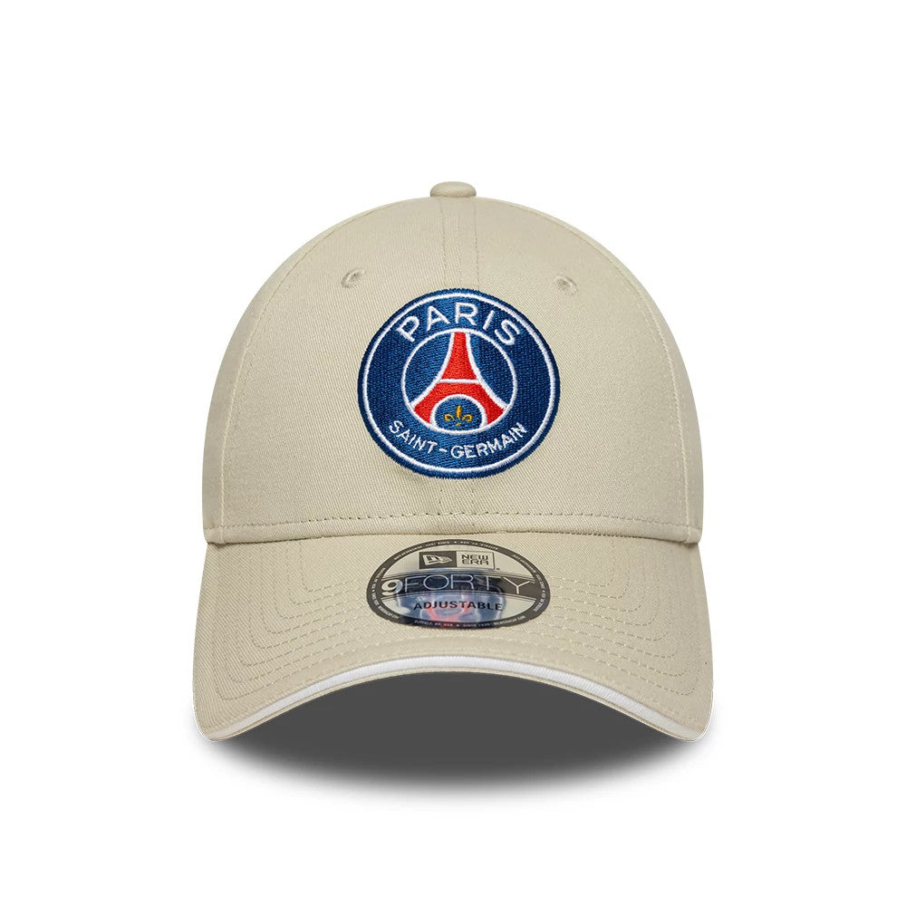 Pictured is this Core Paris Saint-Germain 9FORTY cap in light beige. 2