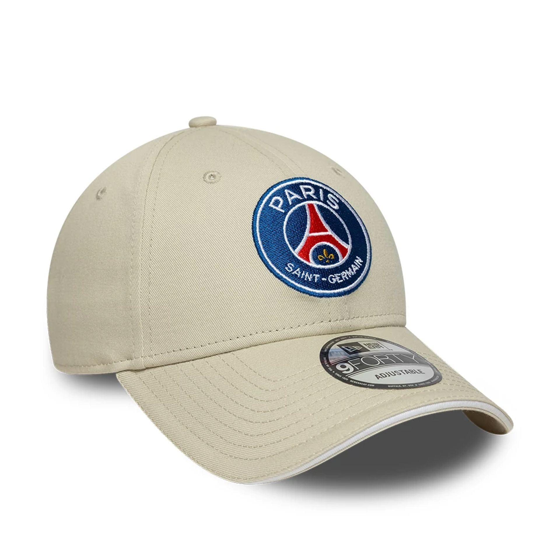 Pictured is this Core Paris Saint Germain 9FORTY cap in light beige. 3